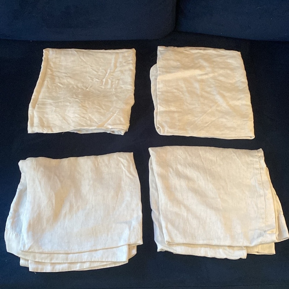 West Elm King Sheet Set Tencel Linen Natural Fleck Flat + Fitted + 4 Pillowcases - Picture 6 of 9